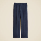 Relaxed-fit suit pant in garment-dyed Italian cotton twill