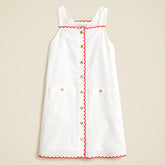 Girls' firework dress in linen-cotton blend