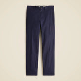 Straight-fit creased stretch cotton-blend twill trouser