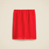 Textured linen-blend skirt