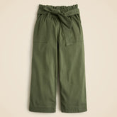 Girls' tie-waist pant in drapey twill