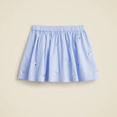 Girls' embellished pull-on skirt in stripe