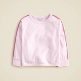 Girls' cozy rib sweatshirt with glitter stripe