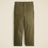 Kids' garment-dyed cargo pant in stretch herringbone