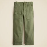 Kids' garment-dyed cargo pant in stretch herringbone
