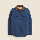 Sherpa-lined duck canvas shirt-jacket
