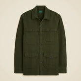 Heavyweight chamois field utility overshirt in Japanese cotton