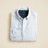 Flannel-lined oxford shirt