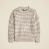 Heritage cotton sweater in bird's-eye stitch
