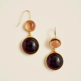 Glass stone drop earrings