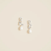 Pearl and crystal drop earrings