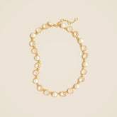 Pearl and stone station necklace