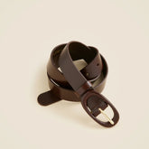 Tonal buckle belt in leather