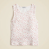 Girls' pointelle-knit tank top in floral