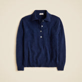 Brushed cashmere rugby sweater