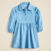 Girls' shirt-dress in lightweight corduroy
