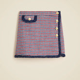 Girls' faux-wrap skirt in houndstooth