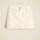 Girls' heart-pocket corduroy skirt