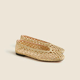 Quinn handwoven ballet flats in metallic leather