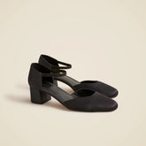 Mollie elastic-strap heels in satin