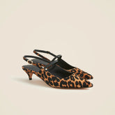 Robin slingback kitten heels in printed calf hair