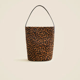 Berkeley bucket bag in leopard-print calf hair and leather