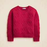 Girls' heart-bobble sweater