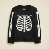 Kids' glow-in-the-dark skeleton graphic T-shirt