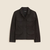 Utility chore jacket in brushed chino