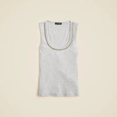 Perfect rib embellished tank top