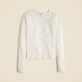 Feather jersey crewneck cardigan