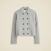 Double-breasted jacket in knit wool blend