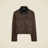 Knit jacket in wool blend