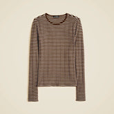 New pointelle long-sleeve T-shirt in stripe