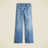 Camp-pocket wide-leg jean