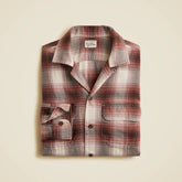 Cotton-hemp blend twill camp-collar shirt