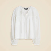 Popover top in cotton voile