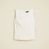 Seamed shell top in bouclé