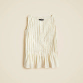 Pintuck top in premium-weight cotton poplin