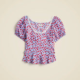 Rouje X J.Crew Poet top in carnation print