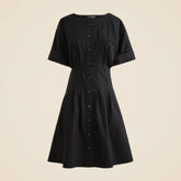 Wren mini shirt-dress in cotton-blend poplin
