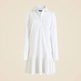 Amelia long-sleeve shirt-dress in cotton poplin