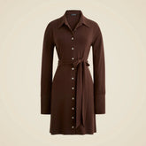 Mini shirt-dress in matte jersey