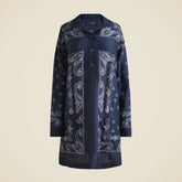 Relaxed-fit shirt-dress in bandana print