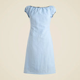 Off-the-shoulder mini dress in textured nylon