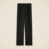 Petite Essential wide-leg pant in textured satin