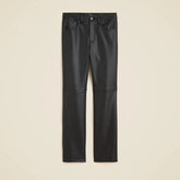 Nipped straight pant in faux leather