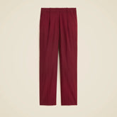 Pleated tapered pant in Italian gauzy wool blend