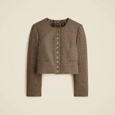 Bridgette lady jacket in houndstooth wool blend