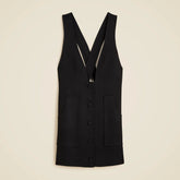 Patch-pocket suit dress in bouclé